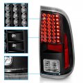 Amerilite For 08-16 Ford F250 F350 F450 Super Duty Pickup Truck Black Led Replacement Brake Lamps Taillights Set Passenger And