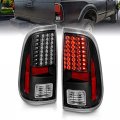 Amerilite For 08-16 Ford F250 F350 F450 Super Duty Pickup Truck Black Led Replacement Brake Lamps Taillights Set Passenger And