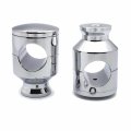 Httmt Hbs012 Chrome Straight 2 Rise 4 1 25 Mount Handlebar Risers Compatible With Motorcycle