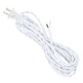 8ft 18 2 Twisted Cloth Covered Lamp Cord 1 Pcs Vintage Fabric Electrical Wire With Plug Stripped Ends Ready For Extension 