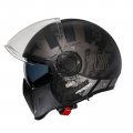 Triangle Open Face Motorcycle Helmet 3 4 Half For Men With Extra Clear Visor Cruiser Scooter Street Bike Dot Approved 