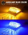 Partsam Cab Light 5pc 17led Dual Color Square Marker Roof Running Top Waterproof Reflective Lights Compatible With Kenworth