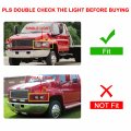 Ecotric Headlight Bezel Trim Compatible With 2003-2009 Chevrolet Gmc C4500 C5500 Passenger Driver Side Topkick Kodiak Headlamp