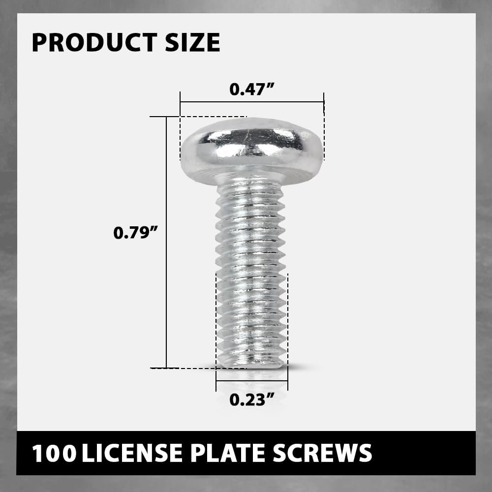 100 License Plate Screws For Toyota Honda Lx And Some Other Foreign Cars