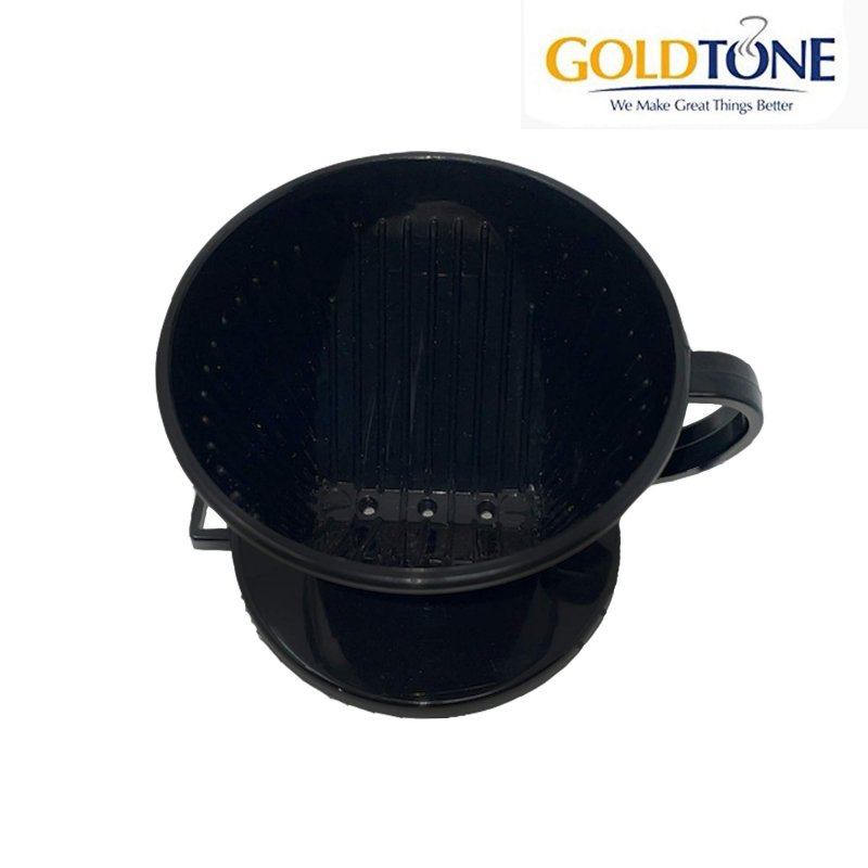 Goldtone 2 Cone Style Pour Over Coffee Dripper Portable Filter Bpa-free 1-6 Cups And Scoop