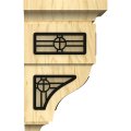 Ekena Millwork Corw03xx06ryosblma Mini Reyes W Ironcraft Oslo Inlay Wood Corbels 1 2 W X 3 3 4 D 6 H Maple 