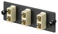 Panduit Fap3waqdsc Multi-mode 3-port Fiber Adapter Panel With Phosphor Bronze Split Sleeve Aqua 