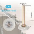 Uxcell 2pcs 1 8 Nylon Garage Door Rollers For 2 Track 3 Stem Quiet Wheels 6200zz Precision Bearing 11 Balls White