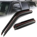 Auto Dynasty 4pcs Carbon Fiber Pattern Window Visors For 1992-2000 Chevy Tahoe Gmc Yukon 4-dr Suburban C K Series Crew Cab 