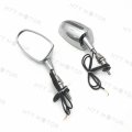 Httmt Mt244- Led Rear View Mirror Compatible With Cbr 600 Kawasak Ninja 500 Zx6 Chrome 6mm Thread