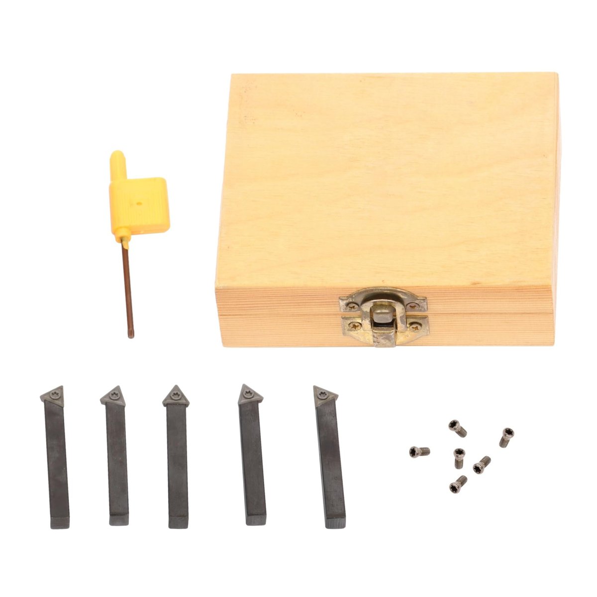 1 4 Carbide Turning Tool Set 5pcs Tcmt090204 Indexable Inserts
