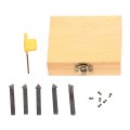 1 4 Carbide Turning Tool Set 5pcs Tcmt090204 Indexable Inserts