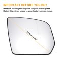 Car Rearview Right Passenger Side Mirror Glass Replacement W Backing Plate Aspherical Heated White For Mercedes Gl-class X164