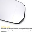 Car Rearview Right Passenger Side Mirror Glass Replacement W Backing Plate Aspherical Heated White For Mercedes Gl-class X164