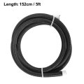 5ft 4an Fuel Hose An4 1 4 Universal Braided Nylon Stainless Steel Cpe Oil Gas Line Black