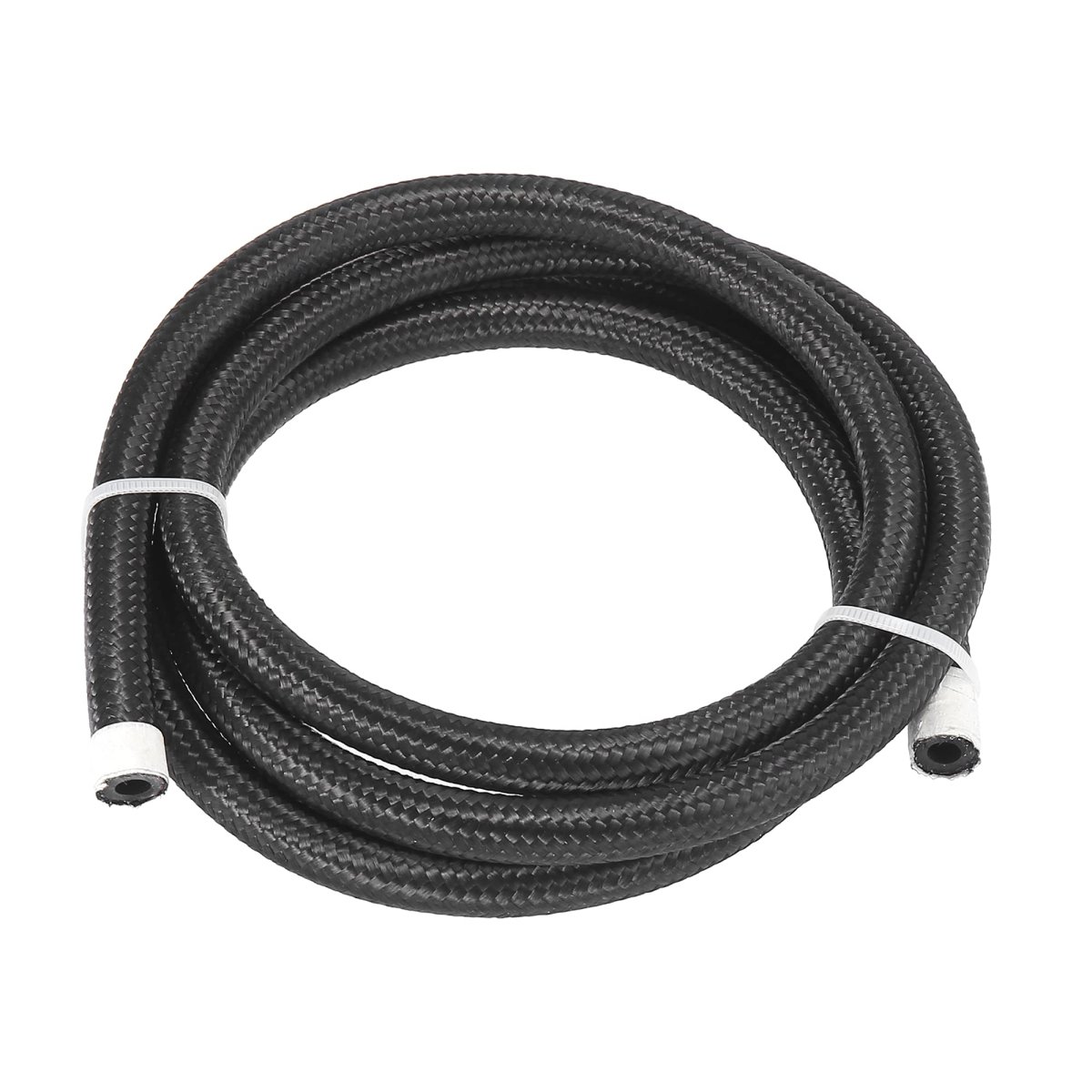 5ft 4an Fuel Hose An4 1 4 Universal Braided Nylon Stainless Steel Cpe Oil Gas Line Black