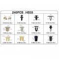 Polarlander 240pcs Car Door Card Panel Trim Clips Bumper Fastener Retainer Rivet Kit For Honda Mitsubishi Auto Clip