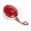 Round Chrome Pedestal Led Light With Amber Red Lens For Trucks Trailers Buses And Boats Turn Signal F235267 