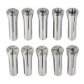R8 Collet Set 3 To 20mm For Milling Machine Spindle Taper Bore 0 0006 Tir Accuracy 10 Pack With Storage Case