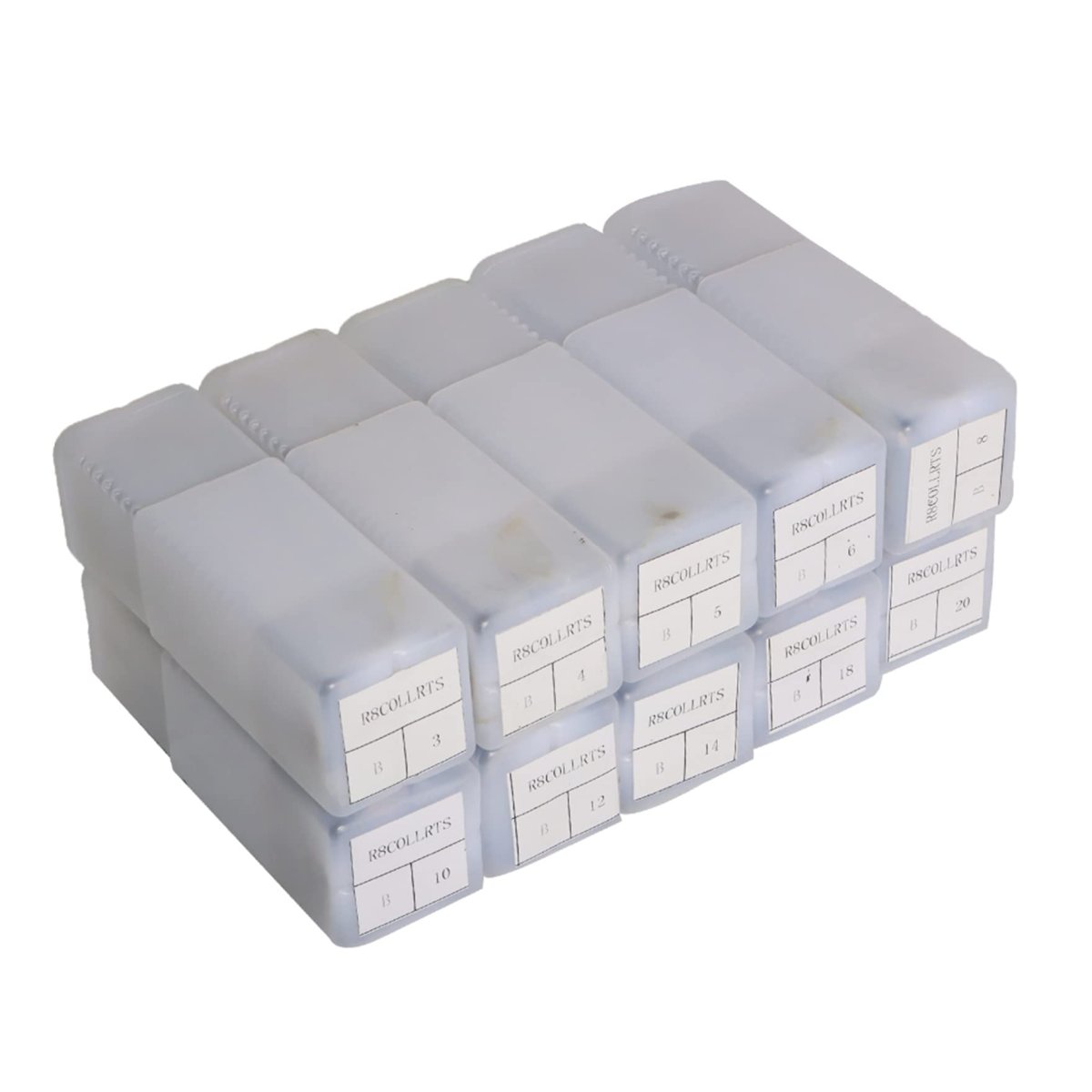 R8 Collet Set 3 To 20mm For Milling Machine Spindle Taper Bore 0 0006 Tir Accuracy 10 Pack With Storage Case