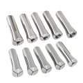 R8 Collet Set 3 To 20mm For Milling Machine Spindle Taper Bore 0 0006 Tir Accuracy 10 Pack With Storage Case