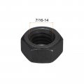 Uxcell 7 16-14 Unc Hex Nuts Carbon Steel Grade 8 Black Oxide Hexagon Nut For Screw Bolt 25 Of Pack