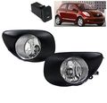 Bumper Driving Fog Lights Lamps Chrome For 2006-2008 Toyota Yaris Coupe Hatchback 
