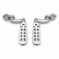 Httmt- Black Dominator Cnc Footpeg Footstep Kit 1 25 W Arched Mounting Bracket Compatible With Any Motorcycle Japanese