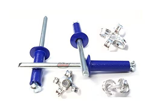 Racer S Speed Shop Chevron Blue 3 16 Rivet Small Head Exploding Banana Peel Aluminum Pop Rivets 50 Pack