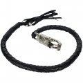 Dream Apparel 36 Leather Motorcycle Get Back Whip For Handlebar Fringed Biker Black 