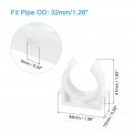 Uxcell 100pcs U-shaped Pipe Clamps Clips Ppr U Shaped Water Clamp Fit For 32mm 1 26 Od Pipes And Tubing Hoses Support White