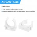 Uxcell 100pcs U-shaped Pipe Clamps Clips Ppr U Shaped Water Clamp Fit For 32mm 1 26 Od Pipes And Tubing Hoses Support White