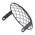 Headlight Grill 7inch Motorcycle Mesh Cover Side Mount Universal Lamp Mask Protector Guard For Cafe Racer Black