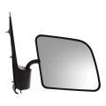 Passenger Side Door Mirror For Ford E 150 250 350 1992 To 2002 Manual Flat Lens Swing Lock Paddle Type Textured Black Replaces 
