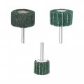 3 Sizes Abrasive Wheel Set Cylindrical Head Nylon Fiber Polishing Wheels 30mm 40mm For Rotary Tool Green 
