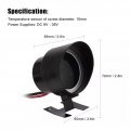 Car Water Temperature Gaugea Qiilu Round Digital Round Gauge Led Voltmeter Dc 9va 36v With For Motorcycle Atv