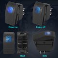 6pcs Universal Interior Rocker Switch 4 Pins Led Light 20a 12v Toggle For Automotive Cars Vehicles Trucks