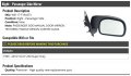 Right Passenger Side Manual Mirror Textured Paddle Design Compatible With 1999-2010 Ford F250 Super Duty