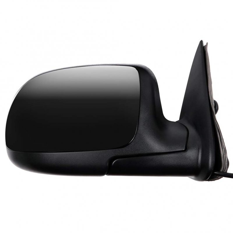Passenger Side Mirror For 2000-2002 Chevy Avalanche Suburban Tahoe Gmc Yukon Power Adjustment Heated Manual Fold Black Convex