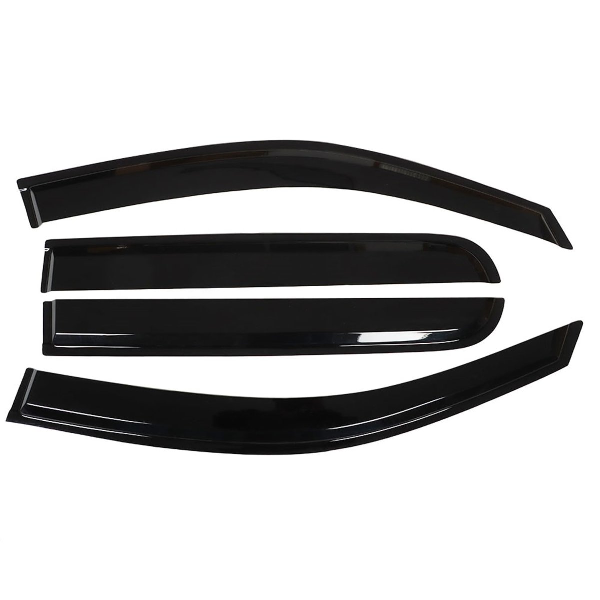 4 Pcs Black Rain Guards Window Visors Deflector For Hilux 2005 To 2015 Plastic Side Wind Deflectors Replacement Set