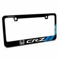 Ipick Image For Honda Cr-z Blue Carbon Fiber Texture Stripe Black Metal License Plate Frame