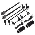10pcs Front Suspension Kit Inner Outer Tie Rod End Sway Bar Link With Boots For Scion Tc 2005-2010 No K80230 K750009 Es3654 