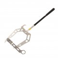 Mooring Rope Dock Hook Boat U Type Threader Stainless Steel Cable Wire Guider Ship Parking Tool With Telescopic Rod