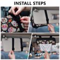 Mchiver Sugar Skull Car Tissue Holder For Sun Visor Wipe Dispenser With Zippers Adjustable Case Console Back Seat Automotive