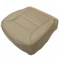 Ecotric Synthetic Leather Seat Cover Tan Compatible With 2000 2001 Ford Excursion Limited Xlt Passenger Bottom Side