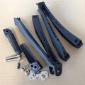 Httmt Mt390-005-bk Black Silver Rear Passenger Foot Pegs Bracket For Yzf R1 2004-2008 