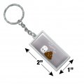 Graphics More Toilet Paper And Poop We Go Together Like Funny Friends Rectangle Keychain In Chrome Plated Metal