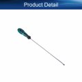 Auniwaig Magnetic 5mm Slotted Screwdriver With 300mm Matt Chrome Plated Shaft And Non-slip Comfortable Handle 1pcs