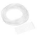 Flexible Pvc Tubing 6mm Id X 8mm Od 13 1 Feet Long Clear Vinyl Water Pipe Lightweight Plastic Hose With Zip Ties For Aquaponics 