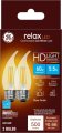 Ge Lighting Relax Led Light Bulbs 60 Watt Eqv Soft White Decorative Medium Base 2 Pack